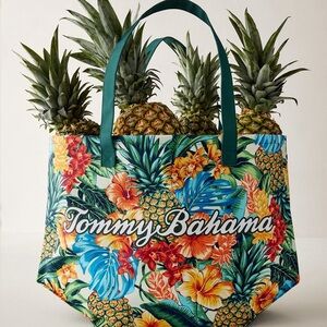 Tommy Bahama The Pineapple Blooms Tote Tropical Green NWT